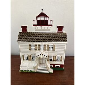 Vtg 1995 Yaquina Bay Lighthouse Newport Oregon Cats Meow Village Sitter House